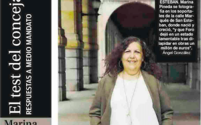 Entrevista con la concejala de Hacienda, Marina Pineda González, en La Nueva España