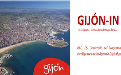 La candidatura Gijón-IN Ciudad innovadora, inteligente e integradora, presentada en la VII Convocatoria de los premios enerTIC Awards, finalista en la Categoría SmartCities